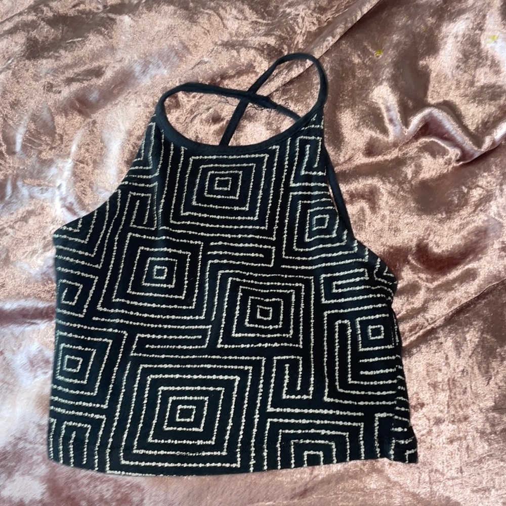 Roxy cropped high neck tank top